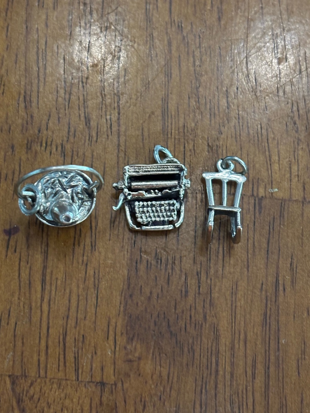 Silver Tone Charms Lot Of 3